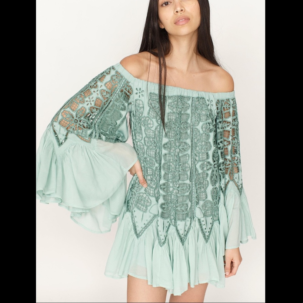 NWOT Free People Daisy Cutwork Mini Dress